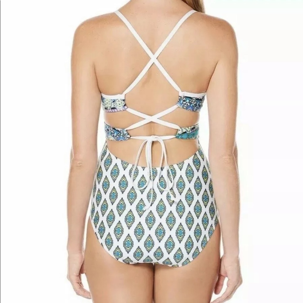 Coastal Zone Jantzen Paisley One piece Swimsuit - Picture 2 of 8